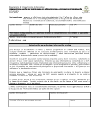 Document preview: Formulario DCF-460 MDE-A (ES) Permiso De Evaluacion Multidisciplinaria Del Nino/Joven Para La Divulgacion De Informacion - Connecticut (Spanish)
