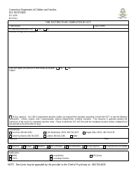 Document preview: Form DCF-465R Dcf Response - Connecticut