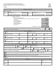 Form DCF-354 Application for Foster Care or Adoption - Connecticut, Page 6