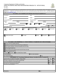 Document preview: Form DCF-465B Suspected Adverse Drug Reaction Reporting Form - Connecticut