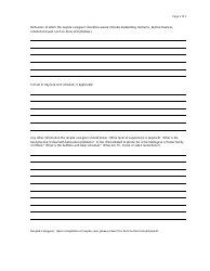 Form DCF-1095 Child Profile for Respite Care - Connecticut, Page 2