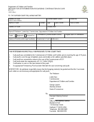 Document preview: Form DCF-1011 Motion for Determination Regarding Continuation in Care - Connecticut