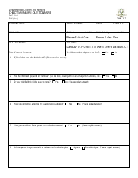 Document preview: Form DCF-2044 Child Teaming Pre-questionnaire - Connecticut