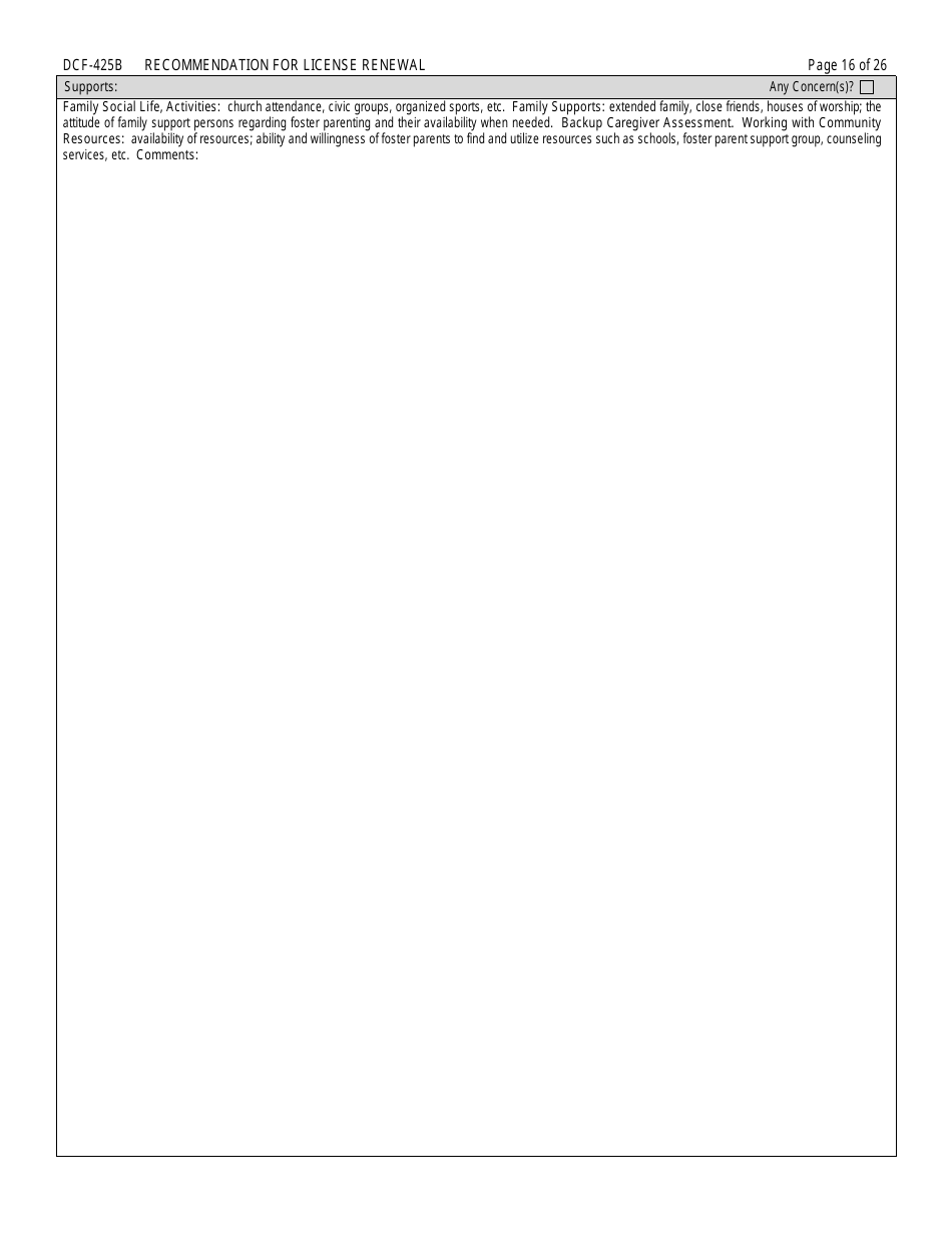 Form DCF-425B Recommendation for License Renewal - Connecticut, Page 16