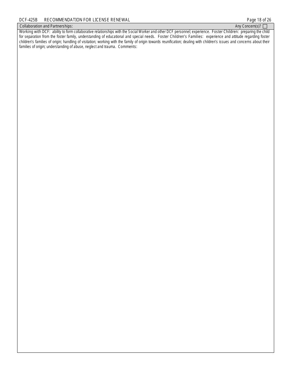Form DCF-425B Recommendation for License Renewal - Connecticut, Page 18