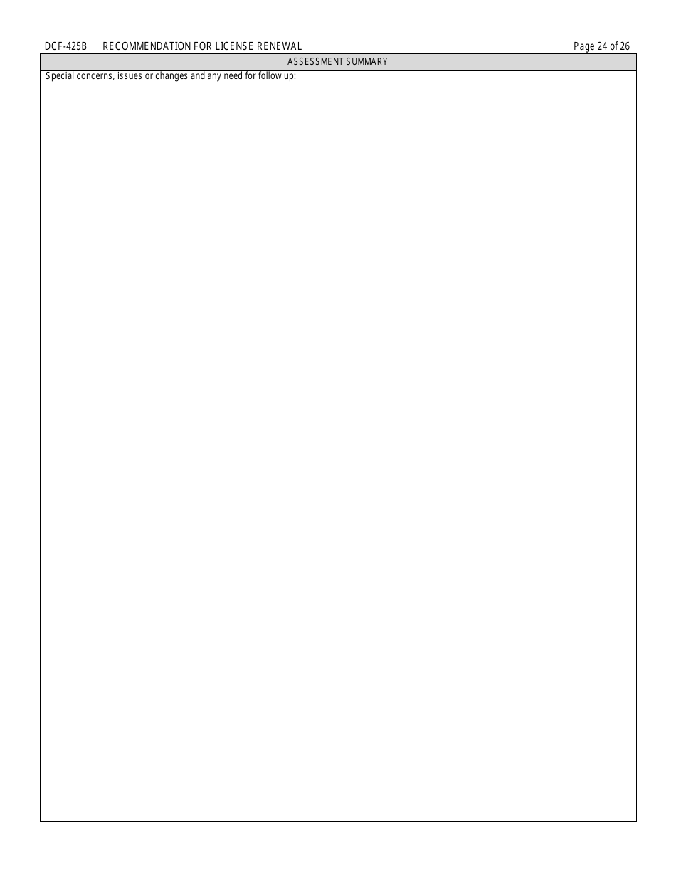 Form DCF-425B Recommendation for License Renewal - Connecticut, Page 24