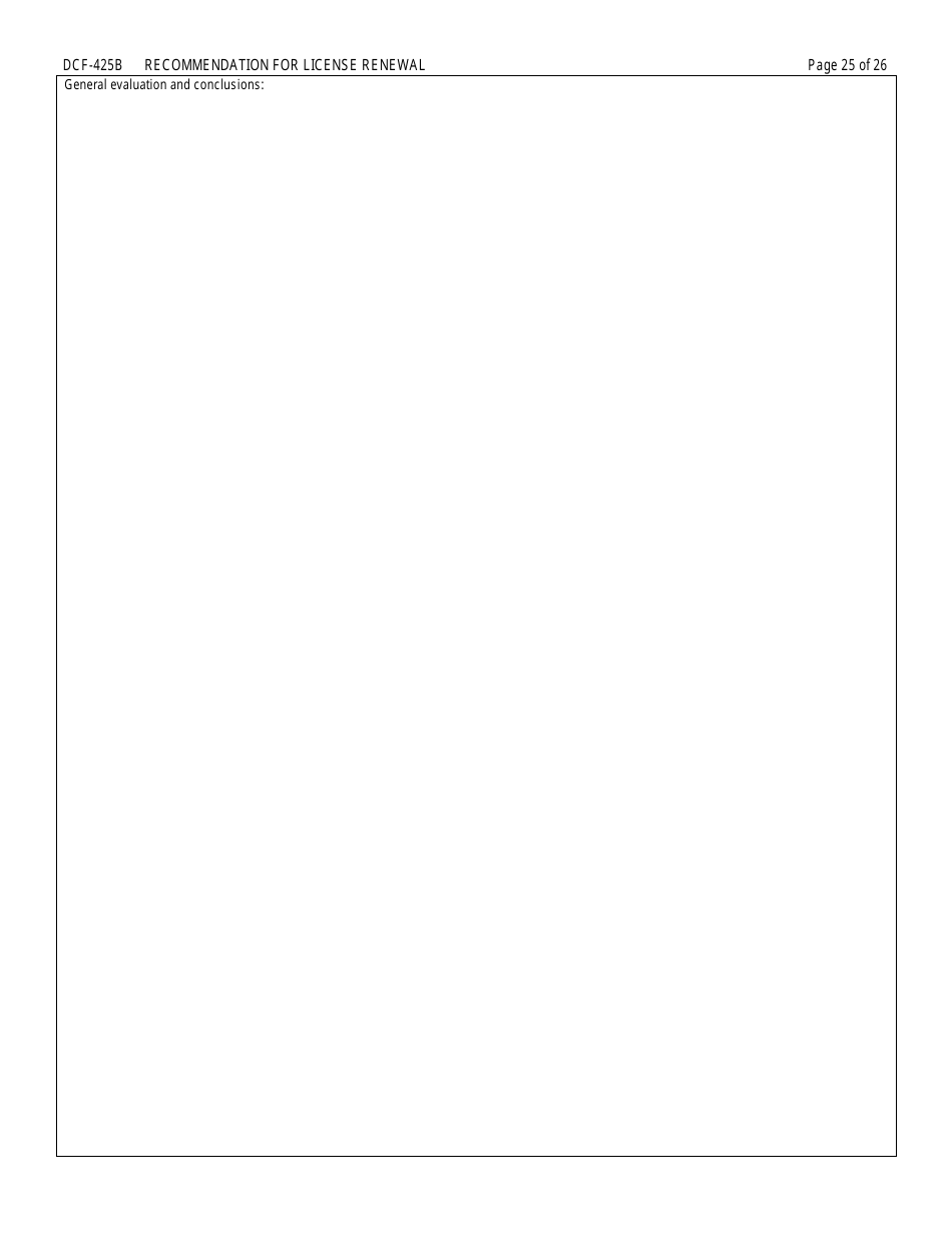 Form DCF-425B Recommendation for License Renewal - Connecticut, Page 25