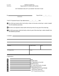 Document preview: Form DCF-2070 Determination of Placement Review Team - Connecticut