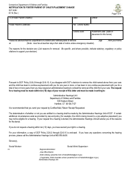 Document preview: Form DCF-2082 Notification to Foster Parent of Child's Placement Change - Connecticut
