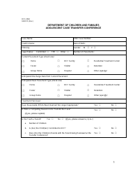 Document preview: Form DCF-2084 Adolescent Case Transfer Conference - Connecticut