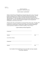 Document preview: Form DCF-2111 Disciplinary Agreement - Connecticut