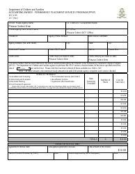 Document preview: Form DCF-2106 Accounting Invoice - Permanency Placement Services Program (Ppsp) - Connecticut