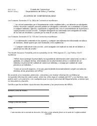 Document preview: Formulario DCF-2112S Acuerdo De Confidencialidad - Connecticut (Spanish)