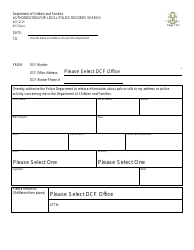 Document preview: Form DCF-2125 Authorization for Local Police Records Search - Connecticut