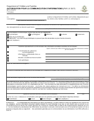 Document preview: Form DCF-2131(F) Authorization for Release of Information (From Dcf) - Connecticut (French)