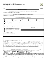 Document preview: Form DCF-2131(T) Authorization for Release of Information to Dcf - Connecticut (Vietnamese)