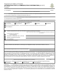 Document preview: Form DCF-2131(T) Authorization for Release of Information (To Dcf) - Connecticut (French)