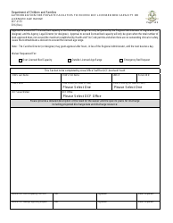 Document preview: Form DCF-2153 Authorization Form for Private Facilities to Exceed Dcf Licensed Bed Capacity or Licensed Age Range - Connecticut