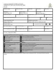 Form DCF-2190 Therapeutic Child Care Gatekeeper Form - Connecticut