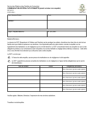 Document preview: Form DCF-2210 C Notification of Investigation Results (Non-perpetrator Parent or Guardian) - Connecticut (French)