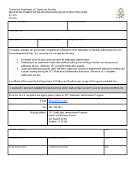 Document preview: Form DCF-2273 Medication Administration Program Internship Verification Form - Connecticut