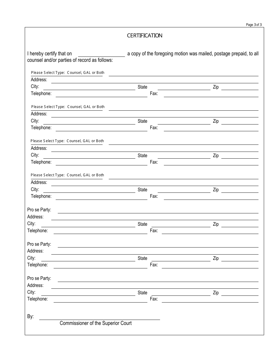Form DCF-2240 Motion to Review Permanency Plan / Revoke Commitment / Transfer Guardianship - Connecticut, Page 3