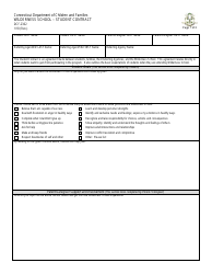 Document preview: Form DCF-2302 Wilderness School - Student Contract - Connecticut