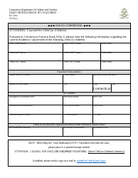 Document preview: Form DCF-3004 Court Notification of OTC Placement - Connecticut