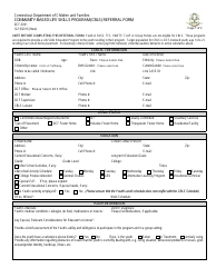 Form DCF-3001 Community-Based Life Skills Program (Cbls) Referral Form - Connecticut