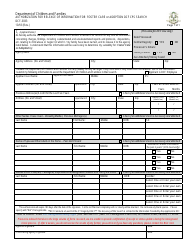 Document preview: Form DCF-3033 Authorization for Release of Information for Foster Care or Adoption Dcf Cps Search - Connecticut