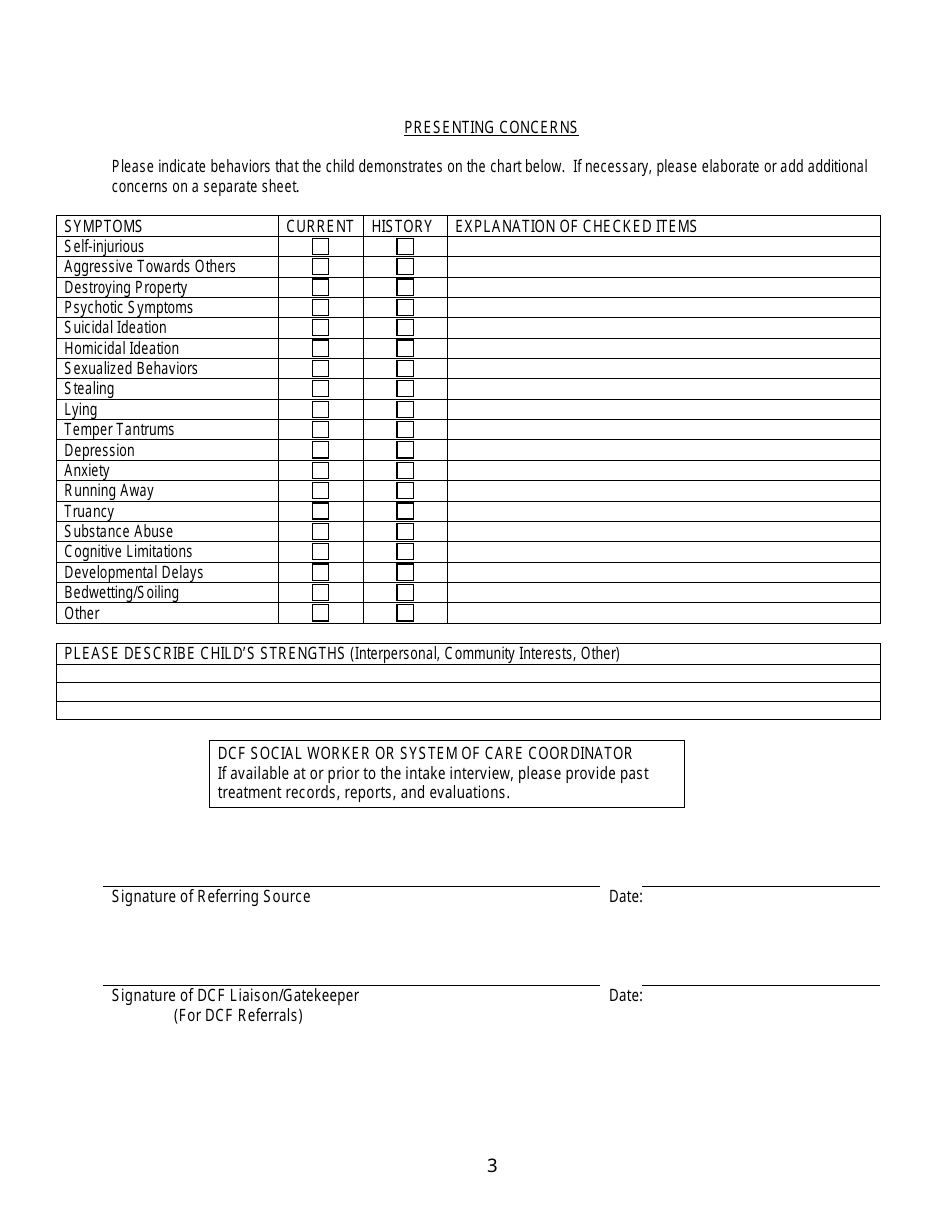 Form DCF-4100 Extended Day Treatment Referral Form - Connecticut, Page 3