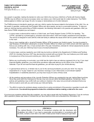 Document preview: Form JD-JM-120A Family With Service Needs Parental Notice - Connecticut