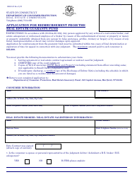 Form REGF-05 &quot;Application for Reimbursement From the Real Estate Guaranty Fund&quot; - Connecticut