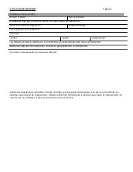 Solicitud De Arbitraje - Programa De Resolucion De Disputas Sobre Automoviles - Connecticut (Spanish), Page 3