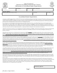Form DPS-405-C-1 Advisement of Secondhand Dealer Requirements - Connecticut