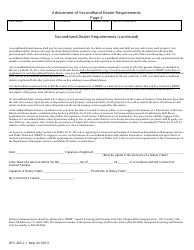 Form DPS-405-C-1 Advisement of Secondhand Dealer Requirements - Connecticut, Page 2