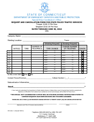 Form DPS-693-C-1 Request and Cancellation Form for State Police Traffic Services - Connecticut, Page 3