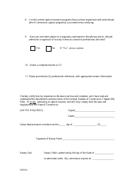 Application for Recognition - Captive Insurance Company Actuarial Services and Opinions and/or Loss Reserve/Expense Certification - Connecticut, Page 3