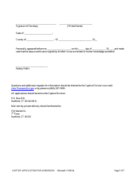 Captive Insurance Company - Application for Admission - Connecticut, Page 7