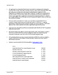 Connecticut Surety Bail Bond Initial License Application Form - Connecticut, Page 2