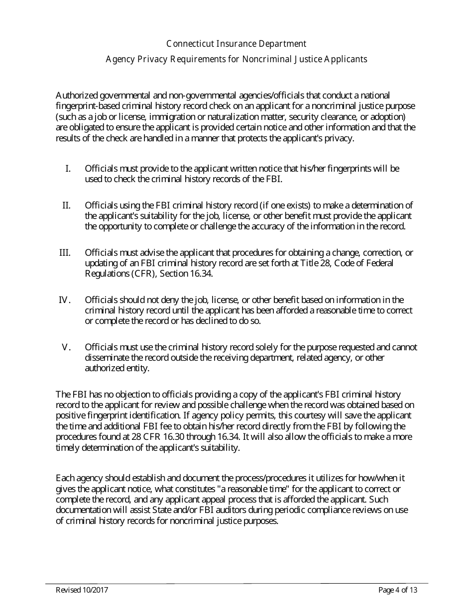 Connecticut Surety Bail Bond Initial License Application Form - Connecticut, Page 4