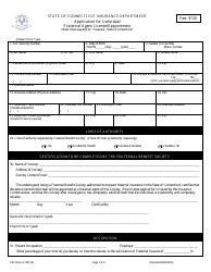 &quot;Application for Individual Fraternal Agent License/Appointment&quot; - Connecticut