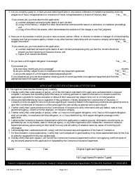Application for Individual Fraternal Agent License/Appointment - Connecticut, Page 3