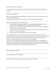 Rental Car Agency Company Appointment Application Form - Connecticut, Page 2