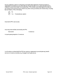 Preferred Provider Network (Ppn) License Renewal Application Form (Renewal) - Connecticut, Page 3