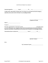 Application for Life Settlement Provider License - Connecticut, Page 10