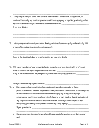 Application for Life Settlement Provider License - Connecticut, Page 8