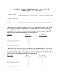Annual Peo Certification Form - Connecticut