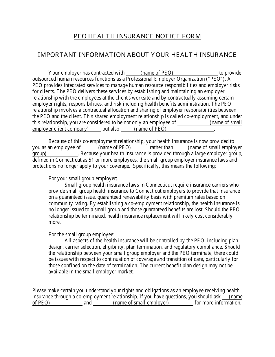 Annual Peo Certification Form - Connecticut, Page 3