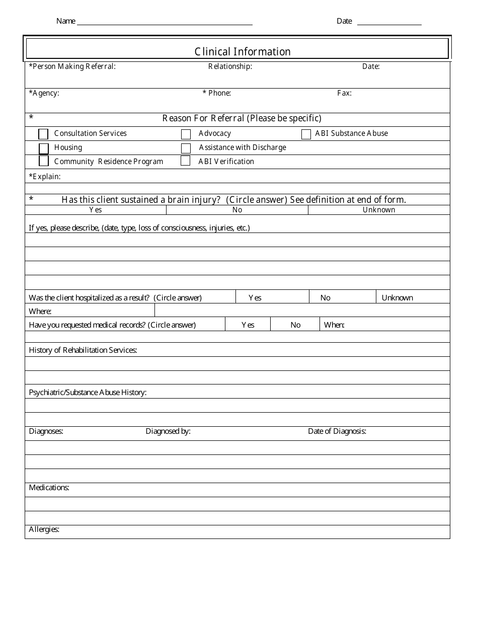 Form 201 Dmhas Abi Consultation Referral Form - Connecticut, Page 2